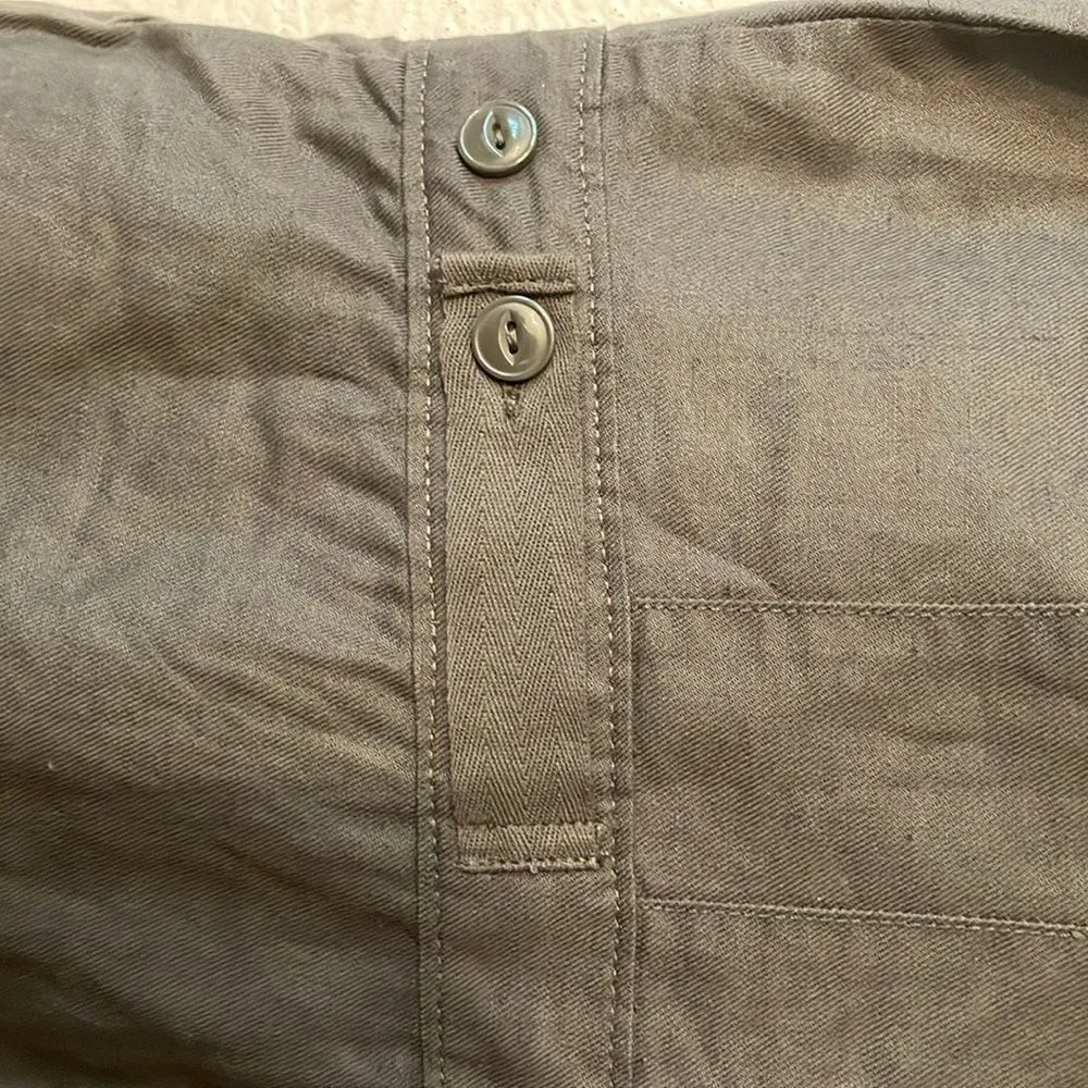 NWT Quince Cotton Linen Twill Coverall Women's Gray Jumpsuit Size Medium - Image 5