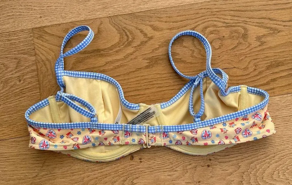 Pink by Frankie's Bikini's - Buttercup Bikini Top in Yellow & Blue - Image 2