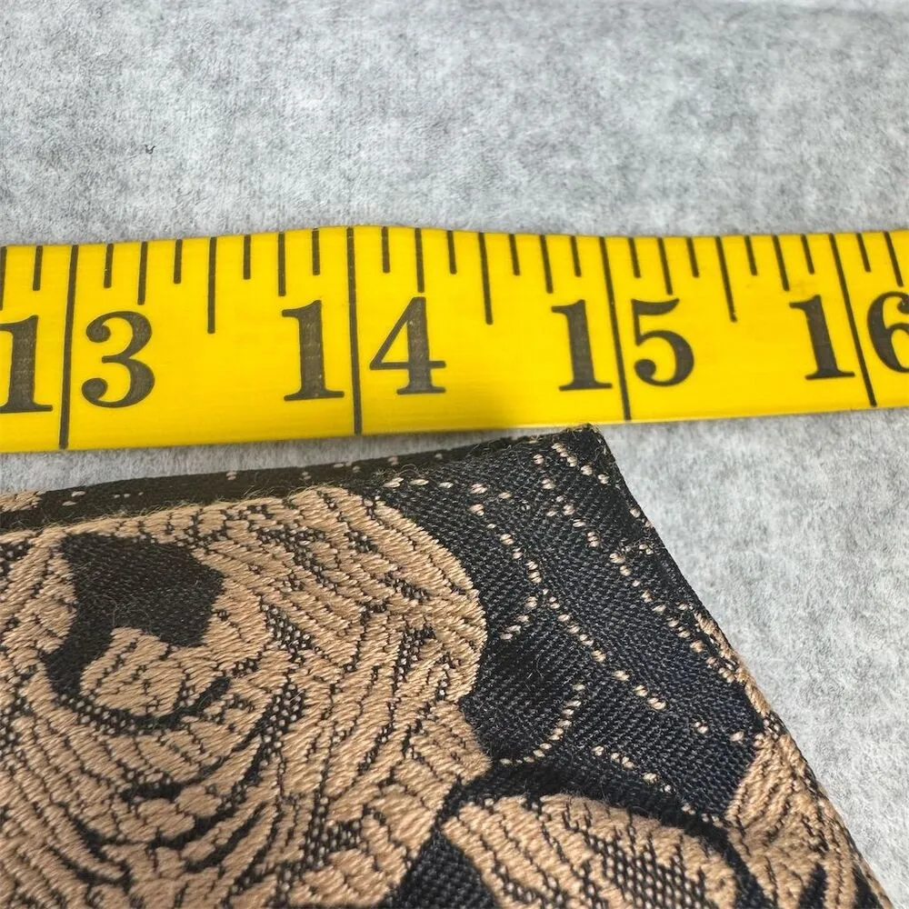 Ann Taylor Women's Floral Silk & Wool Pencil Skirt Black Knee Length Size 6 - Image 12