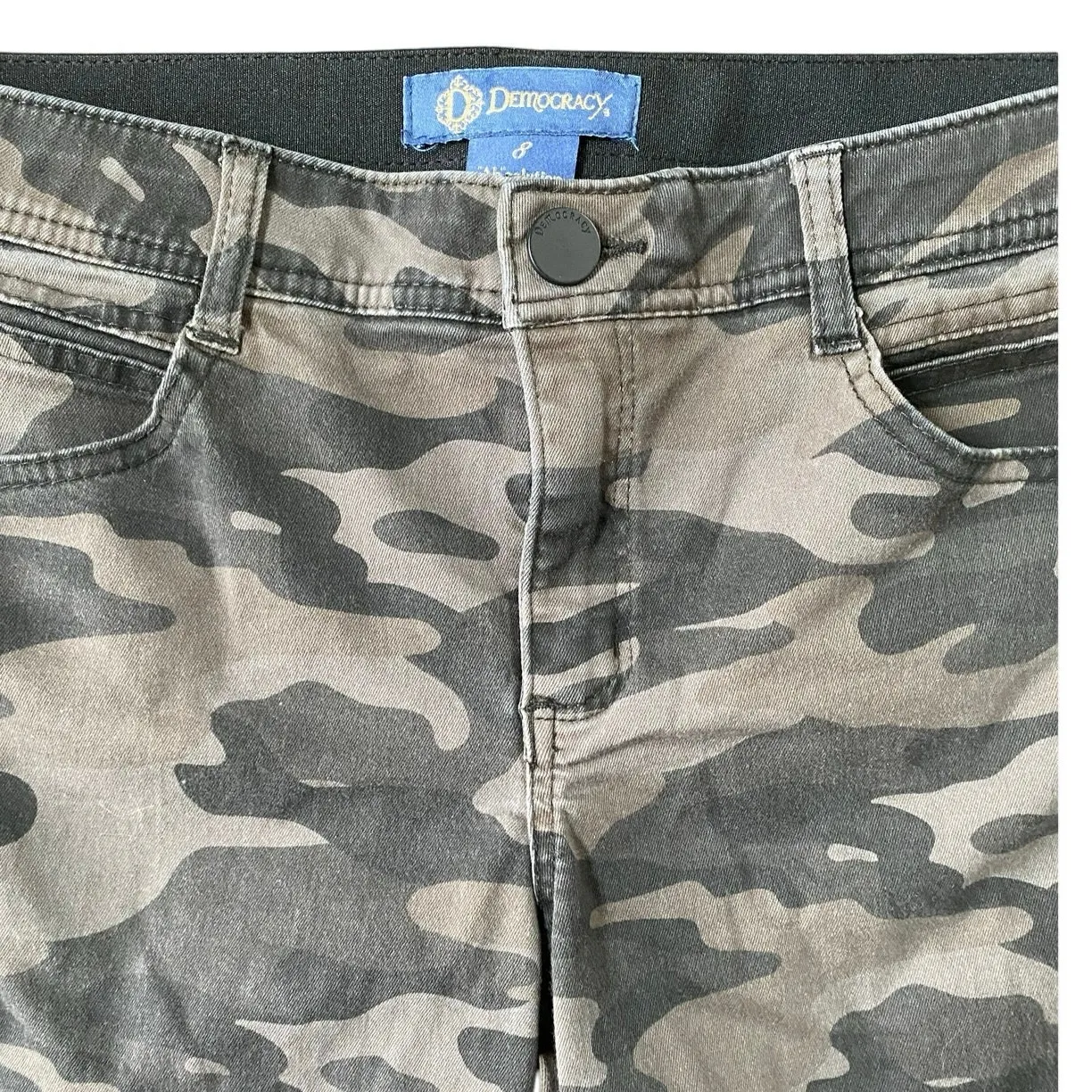 Democracy "AB" Solution Camo Grey Side Zip‎ Jegging Size 8 - Excellent - Image 13