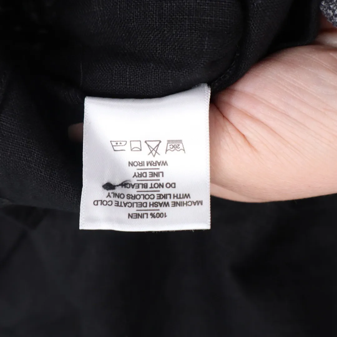 American Giant Women's Linen Shirt Size XS Made In USA Black - Image 6
