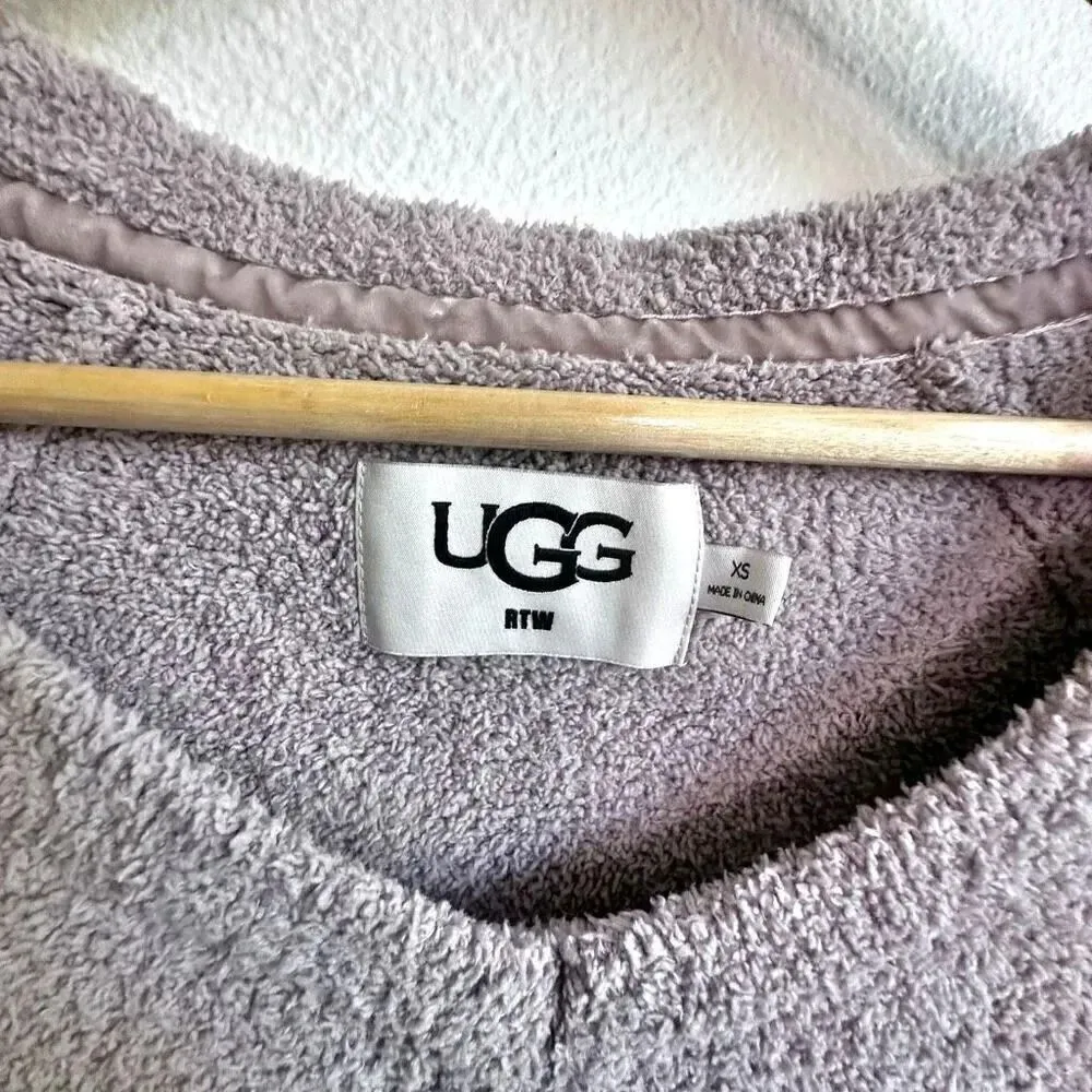 UGG | Paula Granite Tan Taupe Soft V-neck Pullover Sweater Oversized | Size XS - Image 4