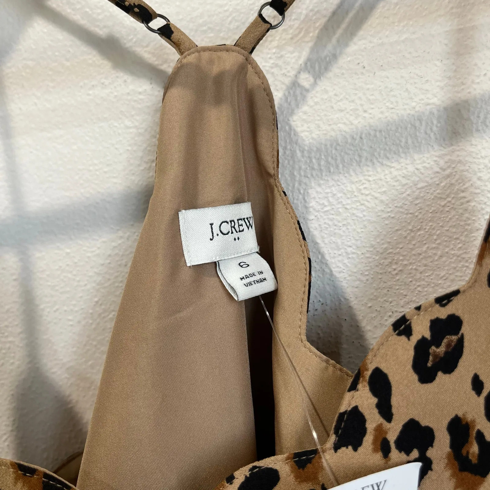 J.Crew Factory Cheetah Print Scalloped Neck Tank Top NWT Size 6 - Image 4