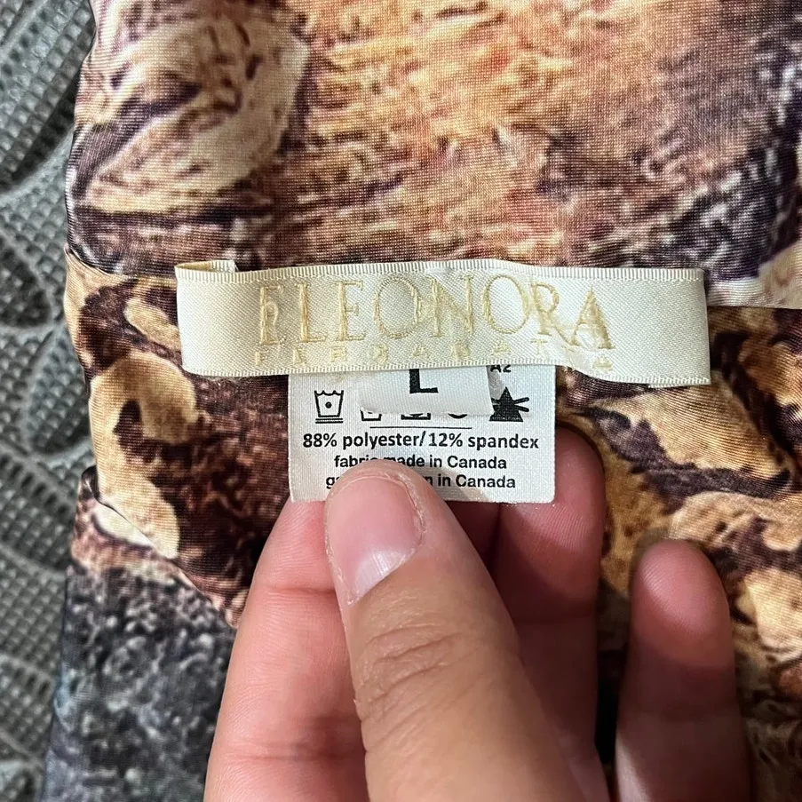 ELEONORA FERRAGATTA $148 Yoga LEGGINGS Floral Architecture‎ Pants Women Sz large - Image 2