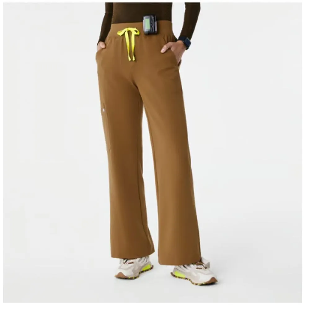 FIGS  Earth High Waisted Isabel Wide Leg Scrub Pants Size Medium - Image 9