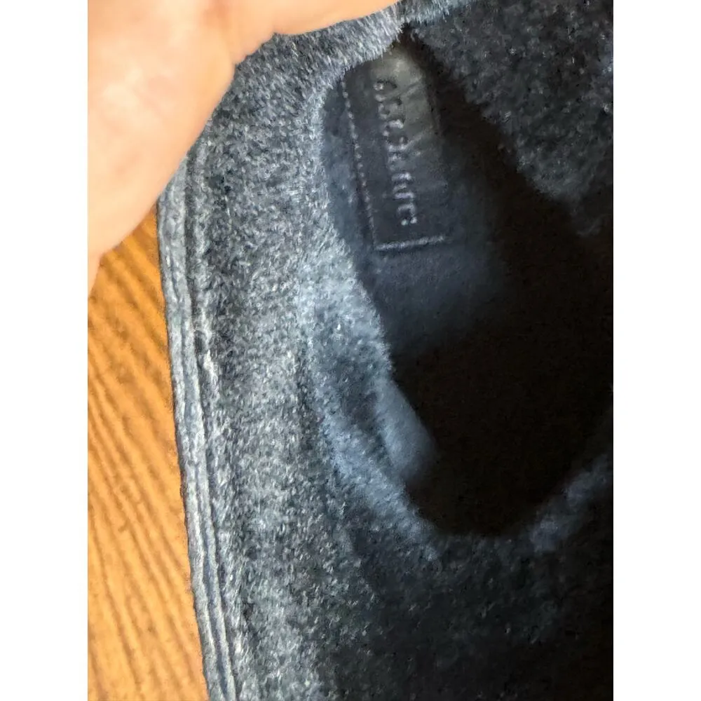 Allsaints Black Moto Shearling Fur Lined Boots Block Heels Chunky size 36 (US6) - Image 7