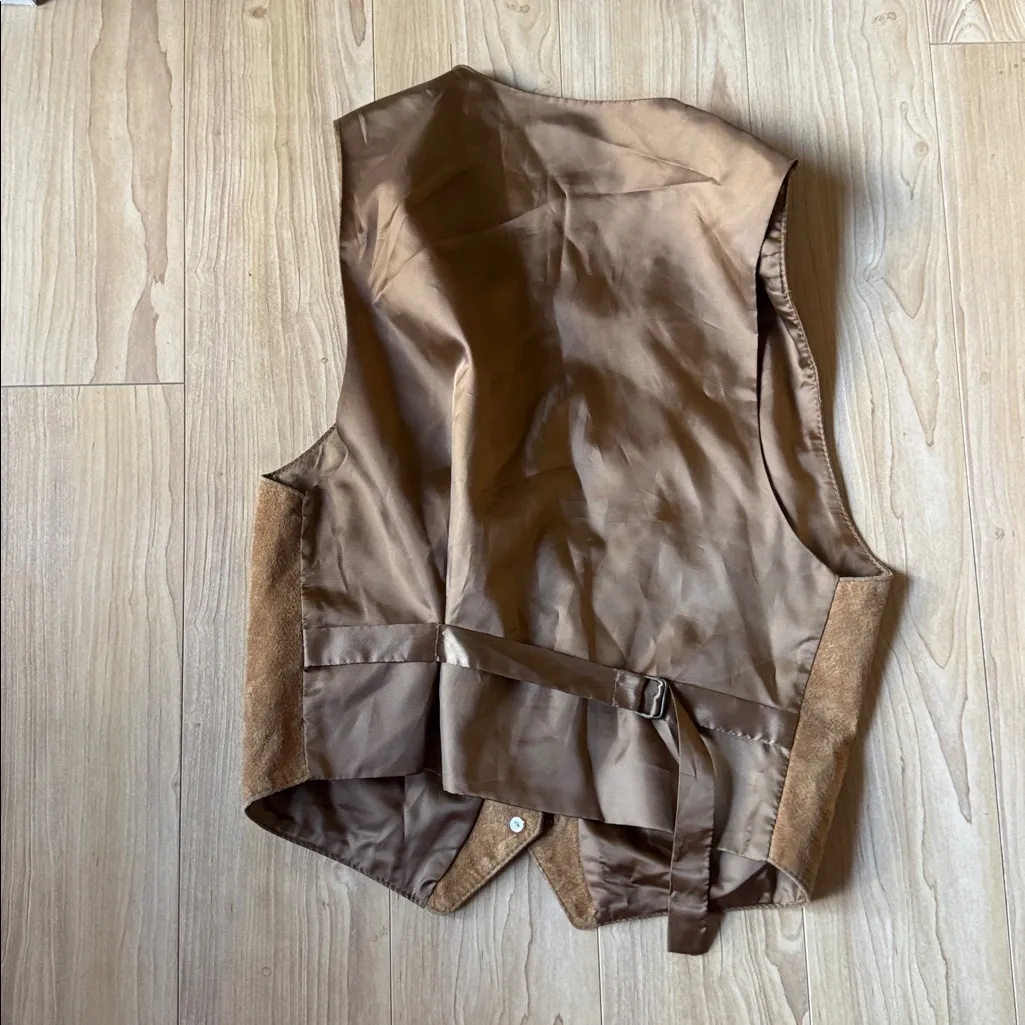 Vintage Brown Suede Vest - Image 4
