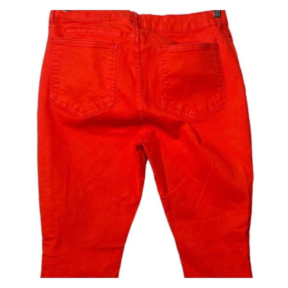Boden The Soho Skinny Ankle Mid Rise Stretch Denim Jeans Pockets 8 P Red #4126 Size 8P - Image 9