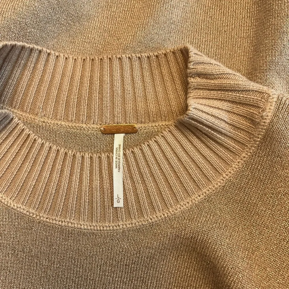 Free People - NWT Women's Starry Night Shimmer Metallic Sweater Cream Puff Sz L - Image 8