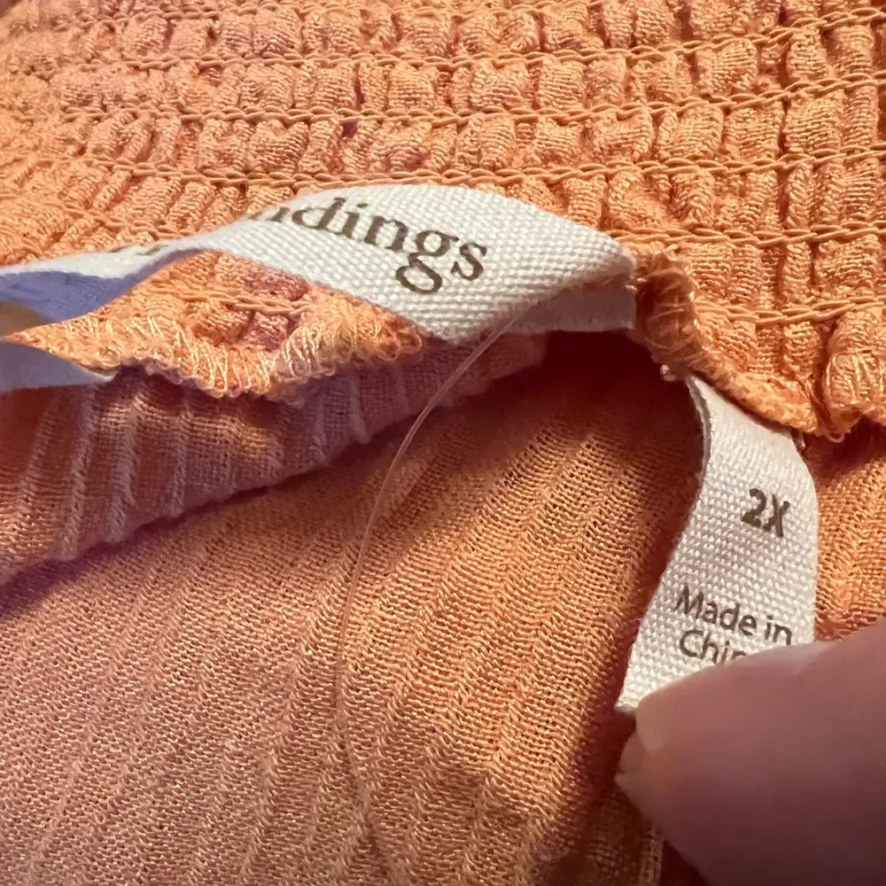 Apricot Tan Orange Madison Gauze Long Maxi Skirt NWT 2X 22W - Image 5