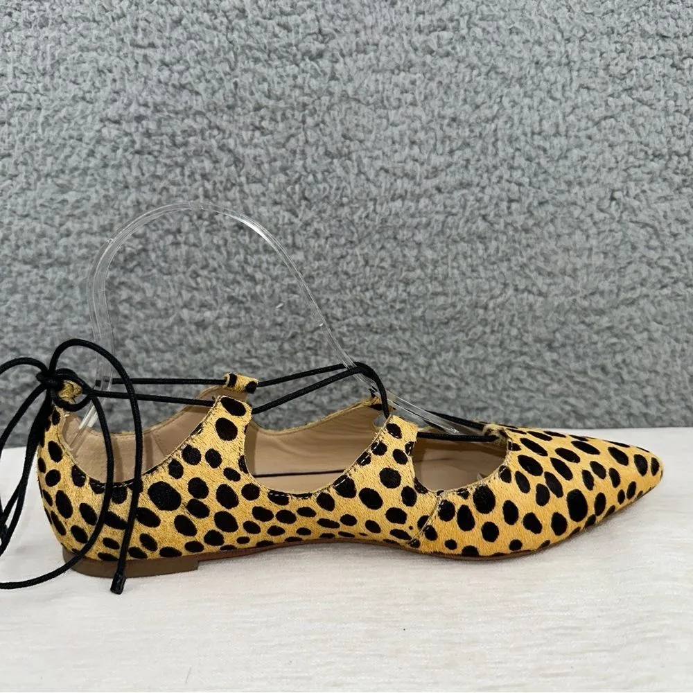 Loeffler Randall Shoes Womens 7B Ambra Laceup Cheetah Print Calf Hair Leather - Image 10