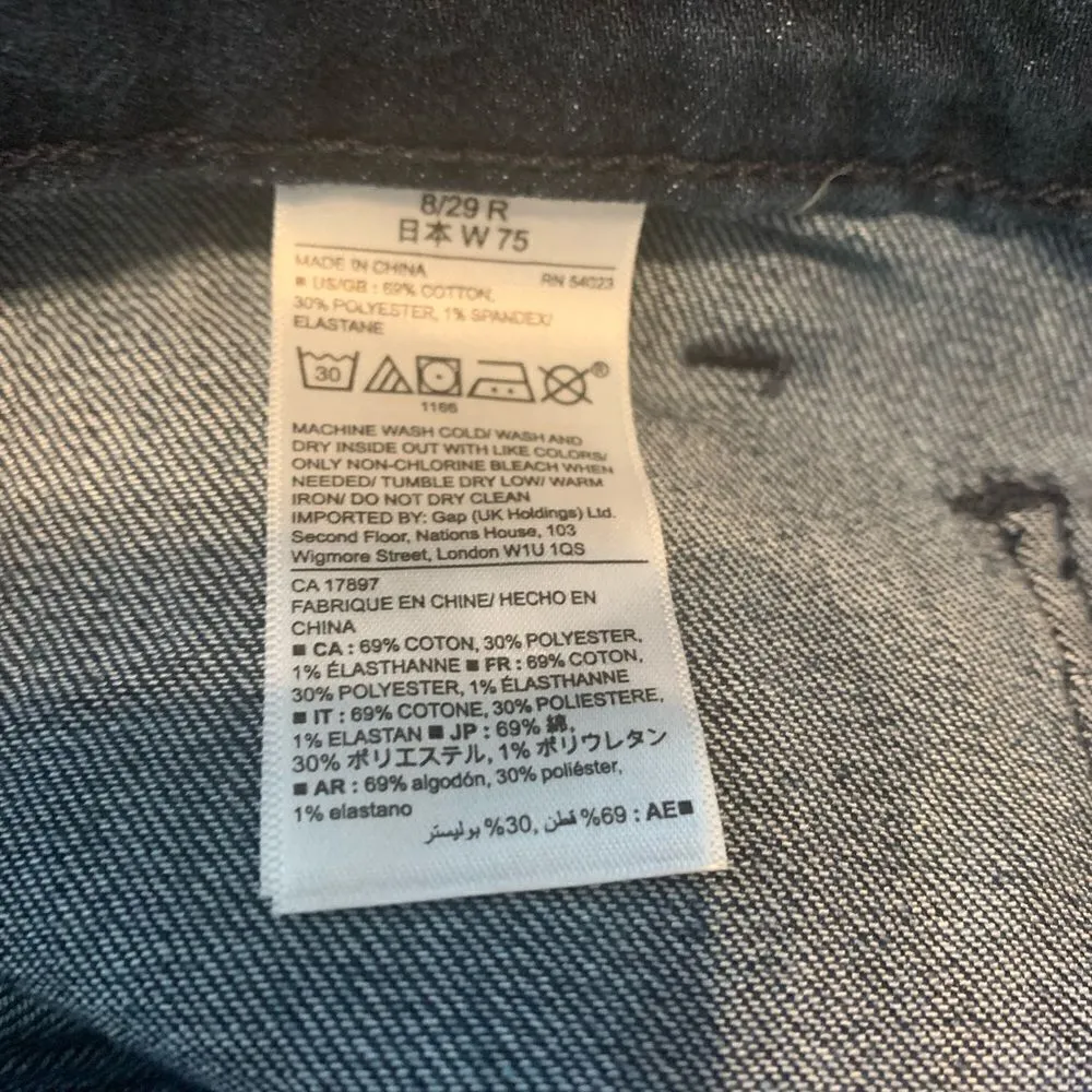 NWT Gap Factory Cropped Jeans size 8 Blue - Image 5