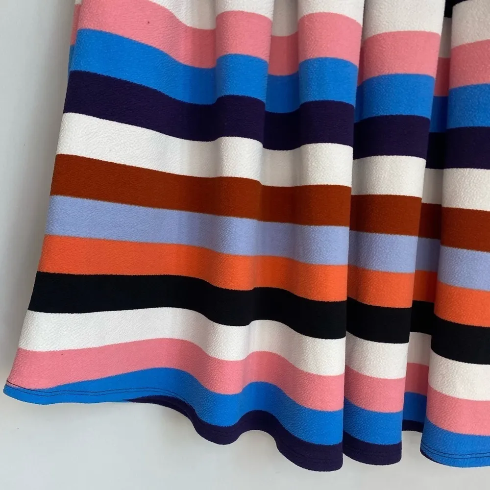 LuLaRoe Fit and Flare shirt Sleeve Striped Dress size Medium ST - Image 3