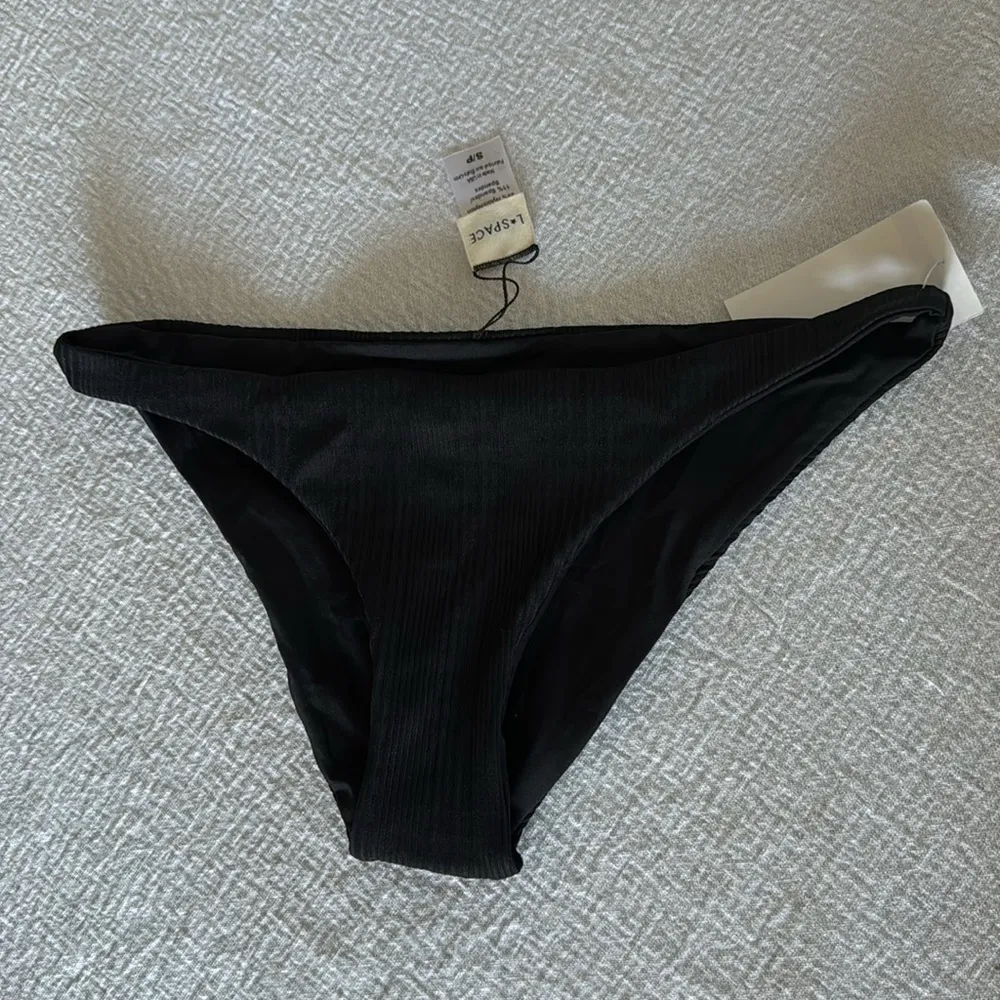 L*Space Cabana Bitsy Bikini Bottom, Black, Size Small, $88 - Image 5
