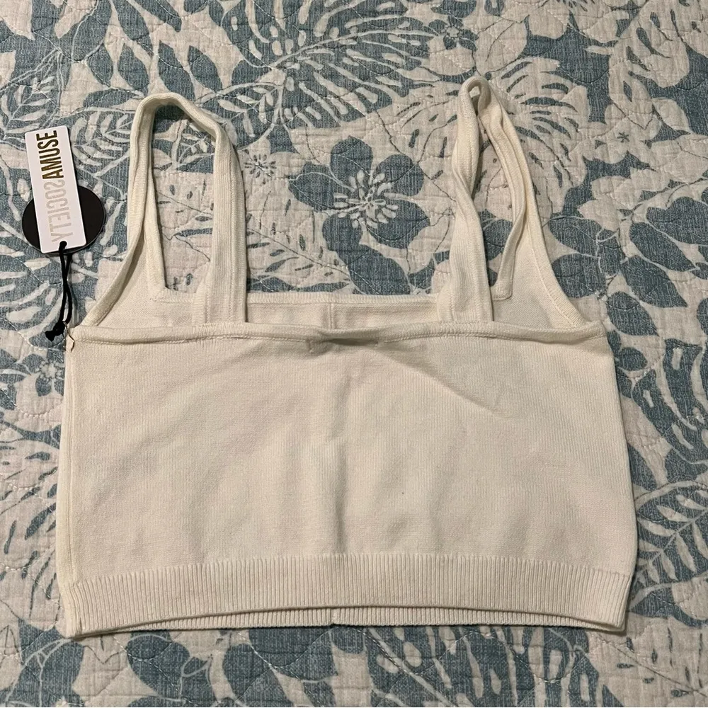 Amuse society off white sweater crop top - Image 2