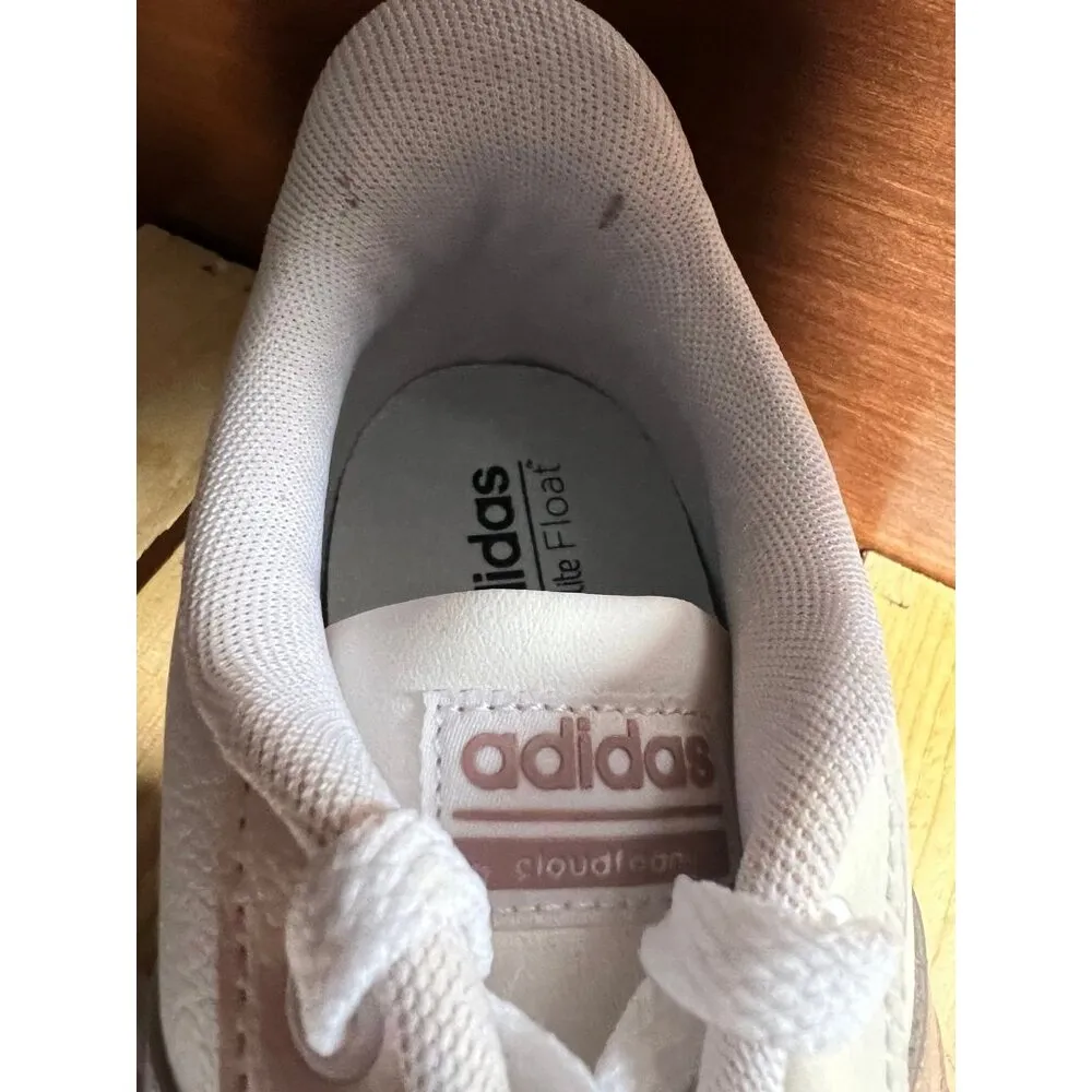 Adidas Ortholite Float Cloudfoam Leather Sneakers Rose Gold Stripes Sz 10 Women - Image 9