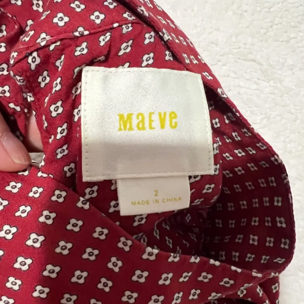 MAEVE Women's Red patterned jumpsuit SIZE 2 - Image 2