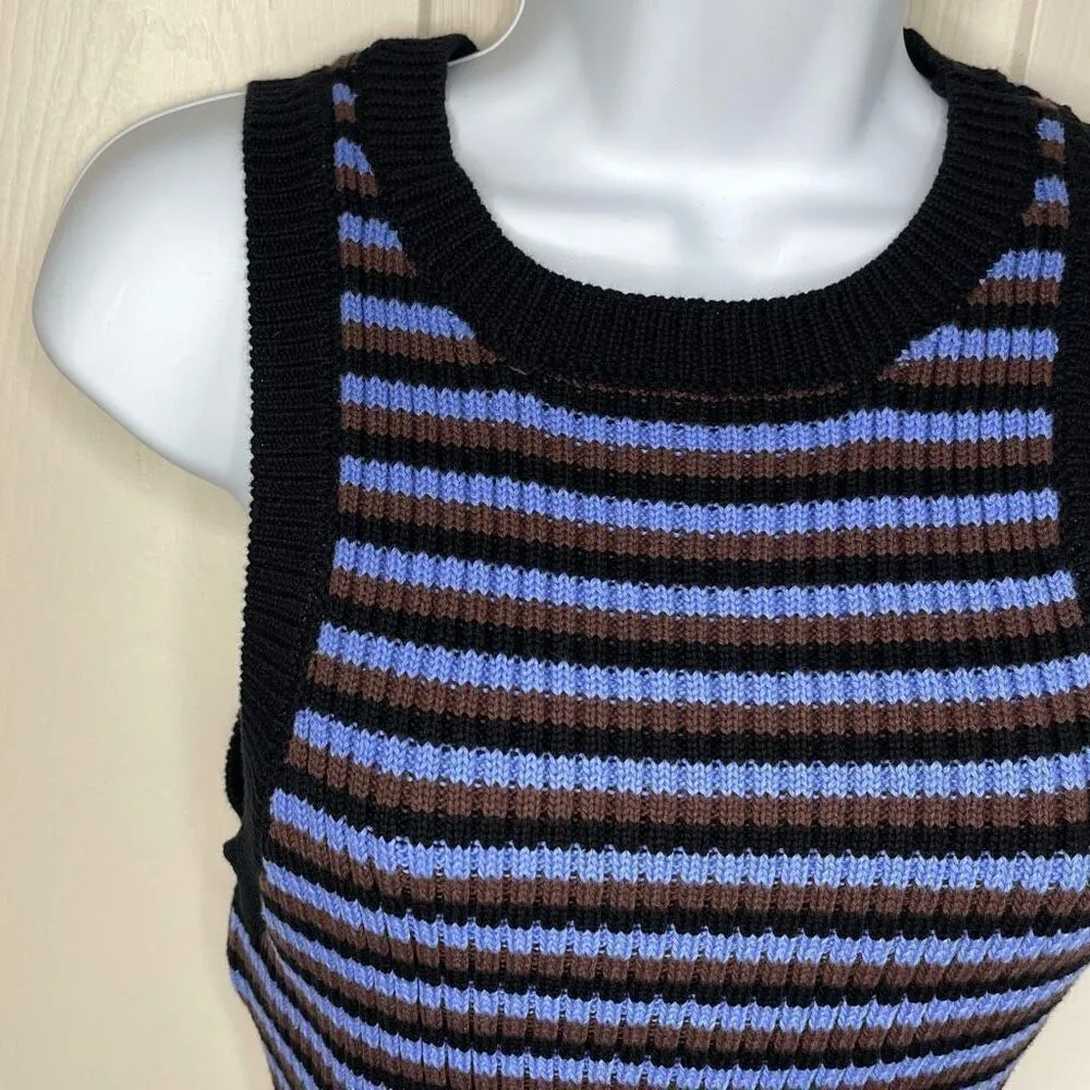 L.A. Hearts (PacSun) Striped Ribbed Sweater Tank Top - Medium - Image 6