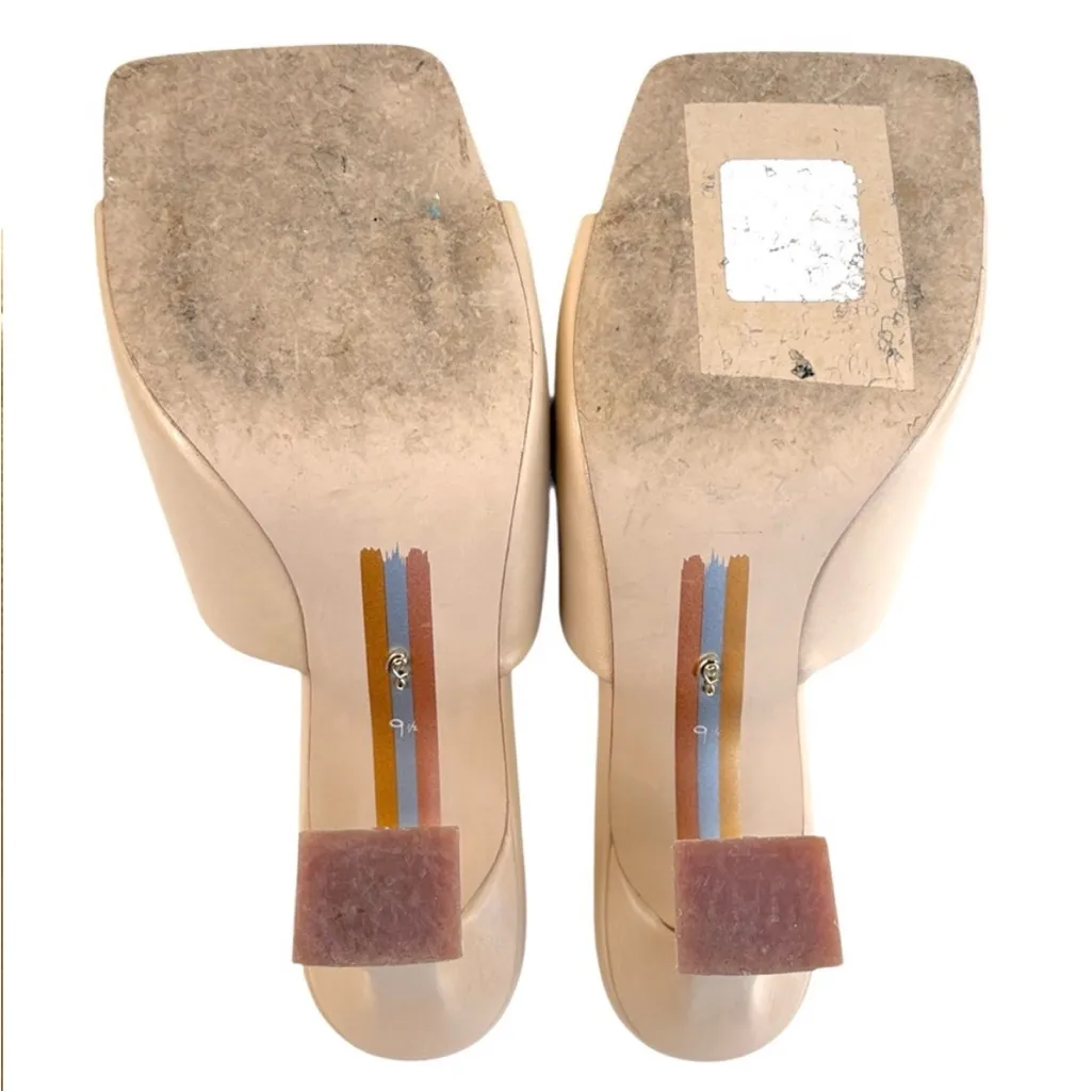 EUC Sam Edelman Leather Carmen Square
Toe Flared Heel Sandals Size 9.5 - Image 9