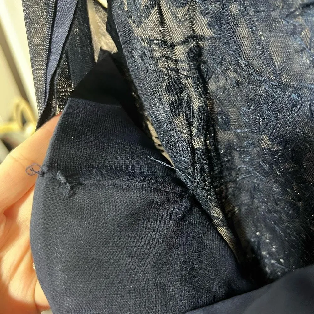 Crystal Dolls Beaded Navy Formal Dress - Image 11