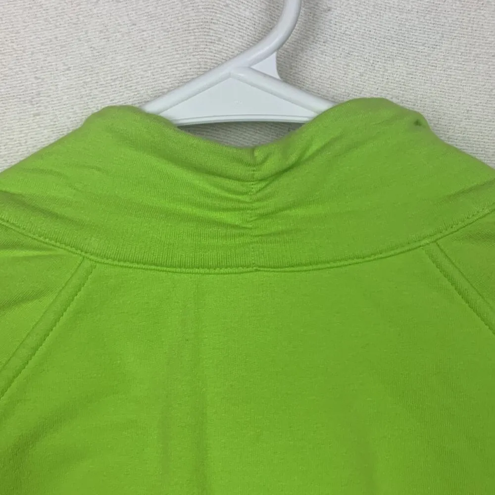 Neon Buddha womens medium lime green short sleeve button front chunky shirt - Image 10