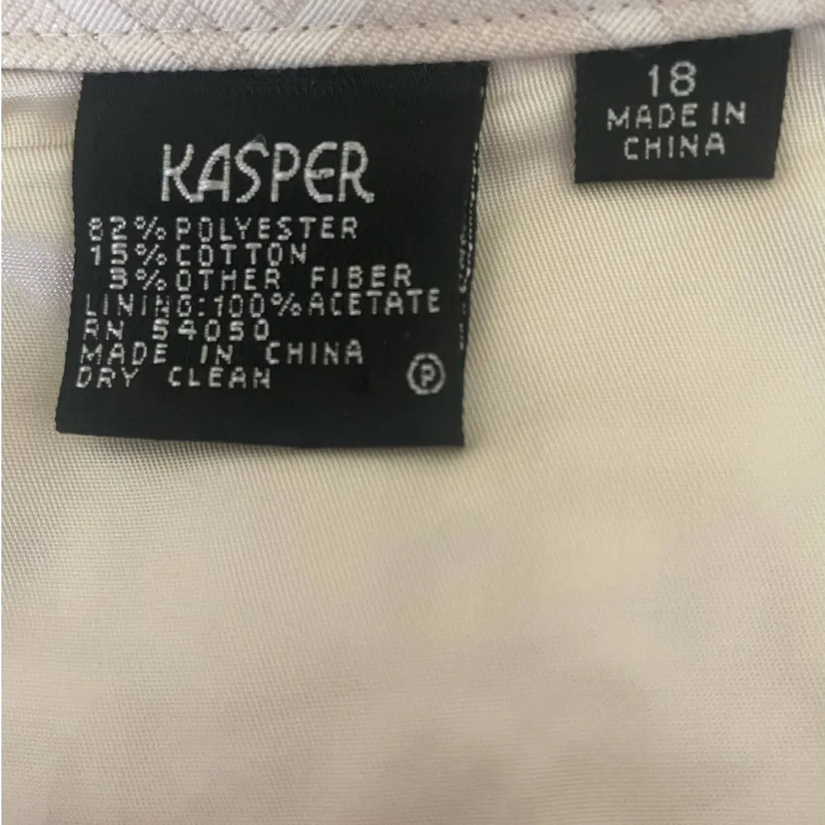 Kasper Women Midi Skirt 18 Cream Geometric Straight Career Mature‎ Event Classic - Image 2