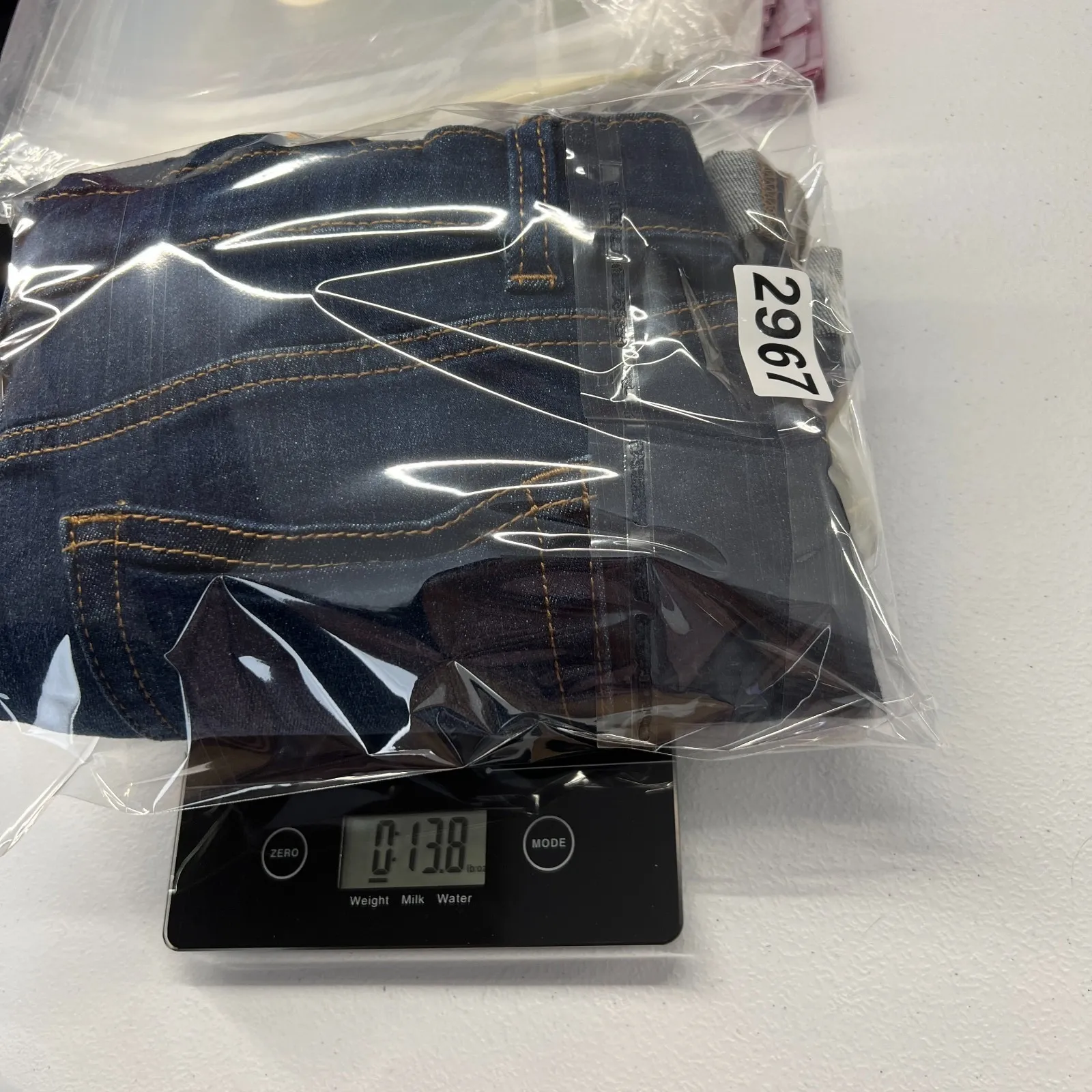 Wax Jean Shortalls Womens Medium Blue Denim Cotton Stretch Mid Rise Cuffed Hem - Image 16