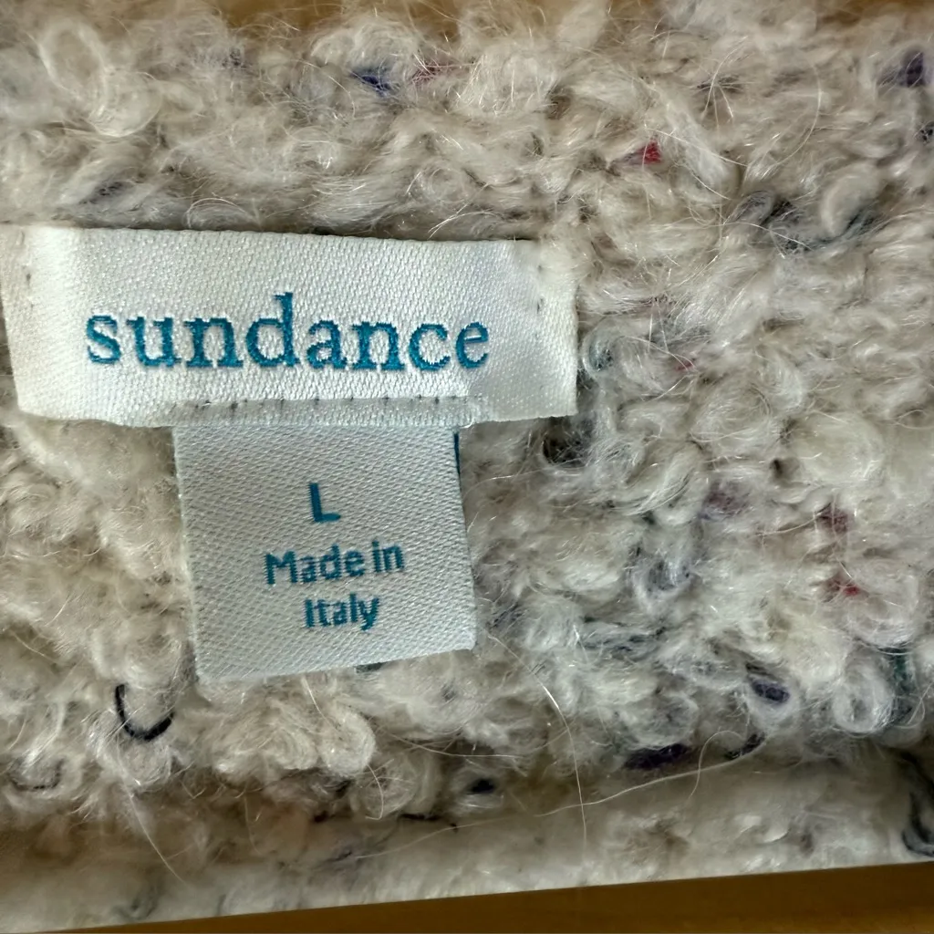 Sundance Vest Womens Large Cream Coastal Secrets Open Alpaca Boho Speckled Boho - Image 2