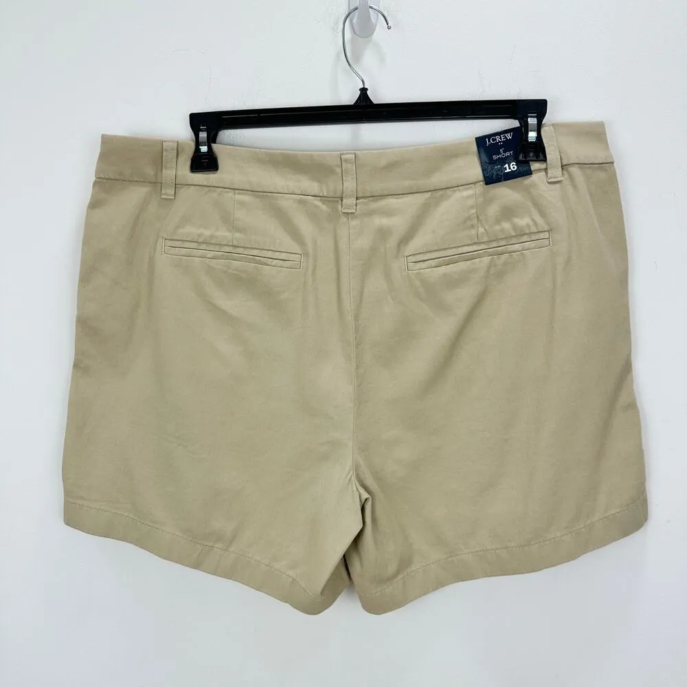 J.Crew 5" Classic Chino Short Light Khaki Preppy Coastal Vacation US 16 NWT - Image 8