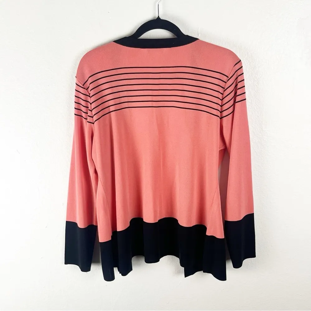 MISOOK Exclusively Striped Long Sleeves Open Cardigan, Size Small - Image 2