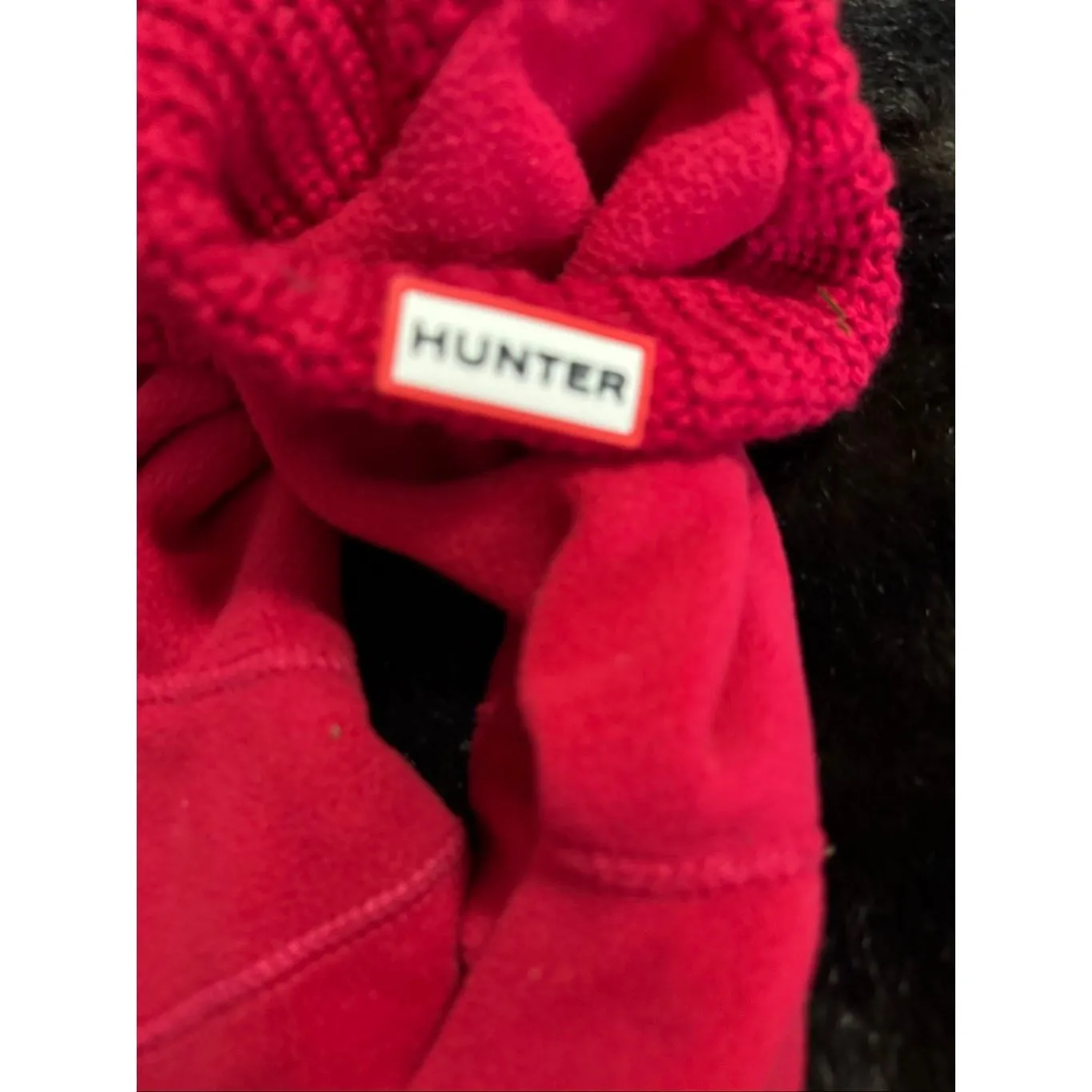 Hunter  L 'Chunky' Cabled Cuff boot Socks - Image 2