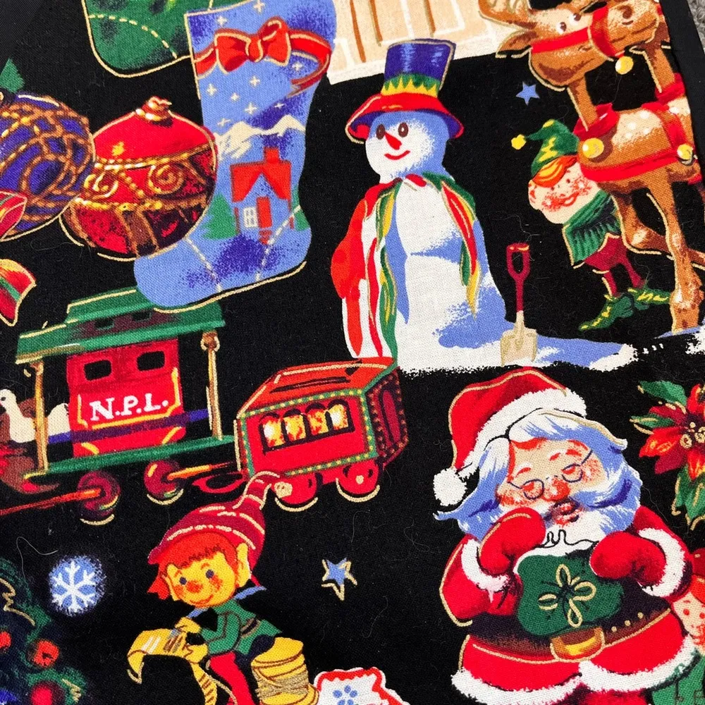 Vintage Christmas Vest Holiday Small S M Medium S/M Red - Image 2