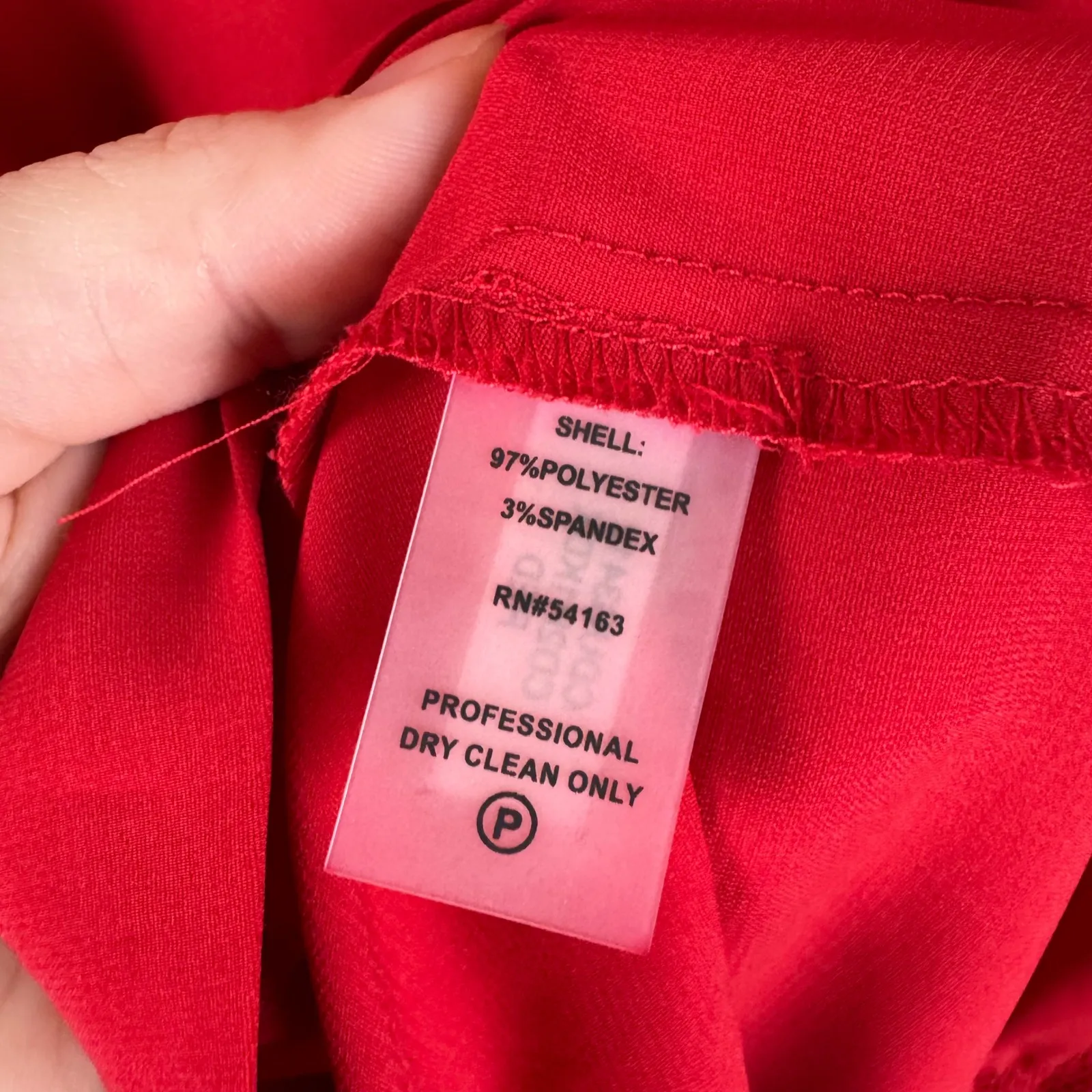 Calvin Klein Red Sheath Dress‎ Size 4 Smocked Waist Career Office Lightweight - Image 7