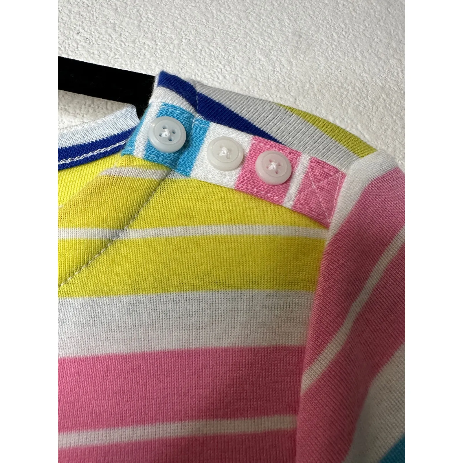 Charter Club Striped 3/4 Sleeve Boatneck Top Bright White Multi L Cotton - Image 7