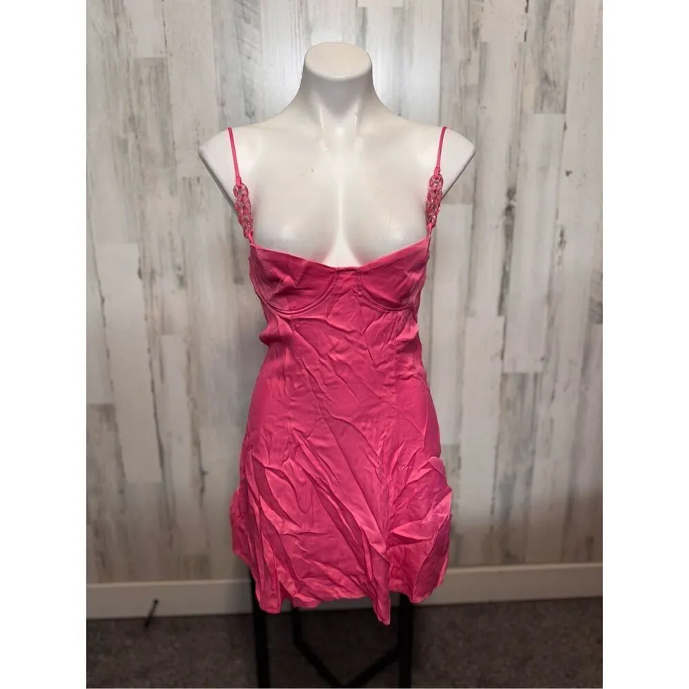 ZARA satin effect corset style dress size medium - Image 8