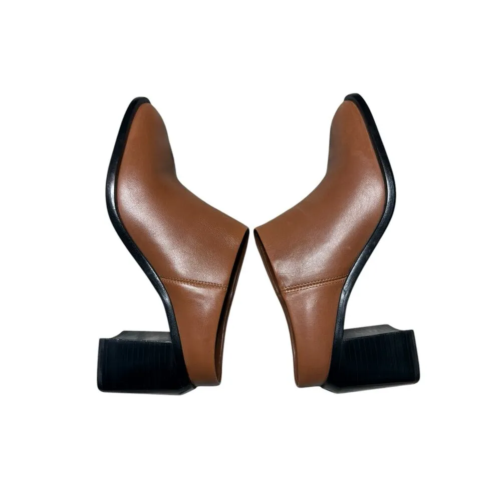 NWOB Everlane Outlaw Mule Women 7 Brown Leather Slip On Block Heel Quiet Luxury - Image 5