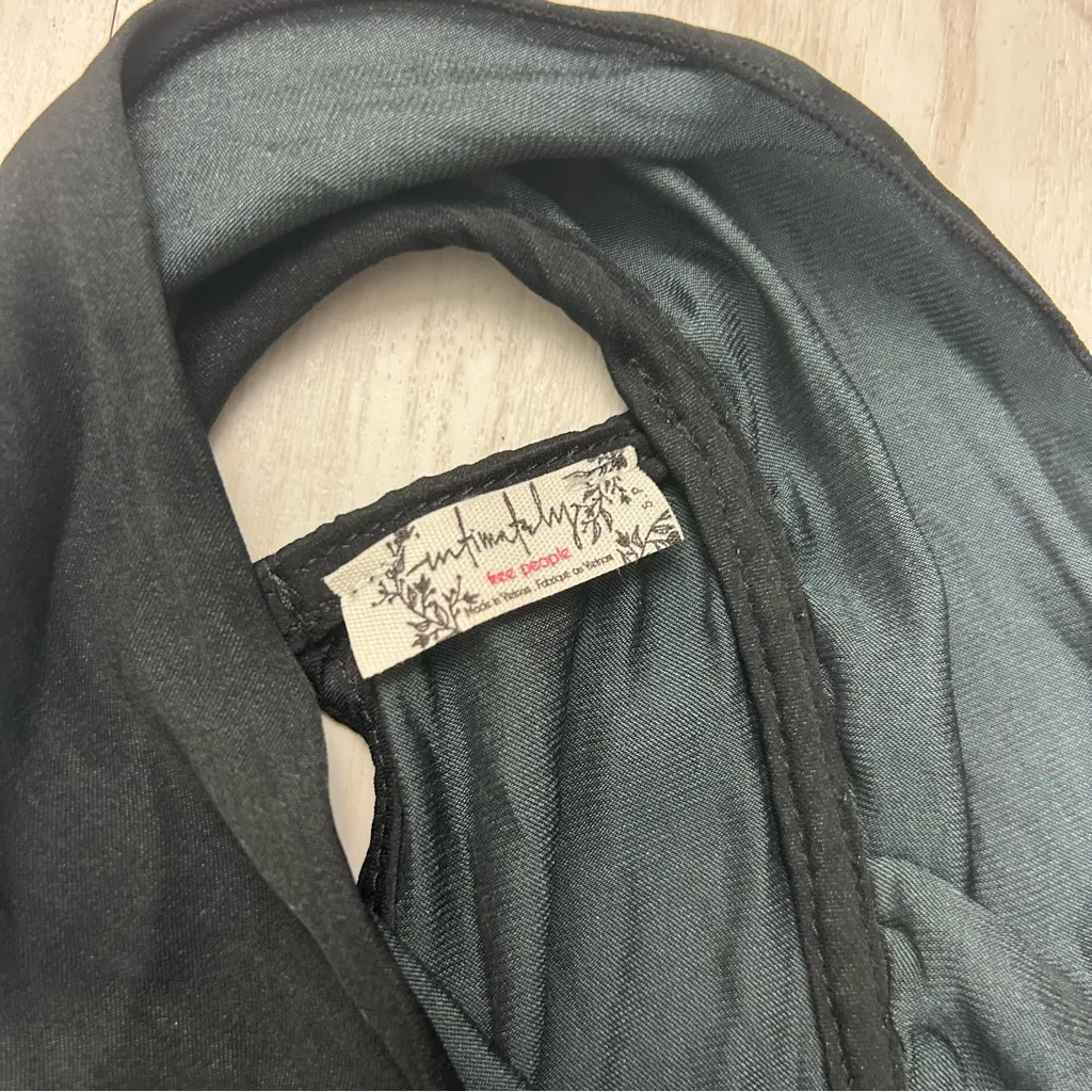 Intimately Free People Want Your Love Ruffle Slip Dress Rodeo Country Size Small Black - Image 8