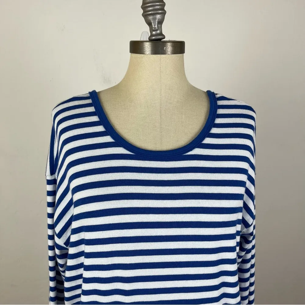 Sundry Blue Stripe Tie Back Long Sleeve - Image 3