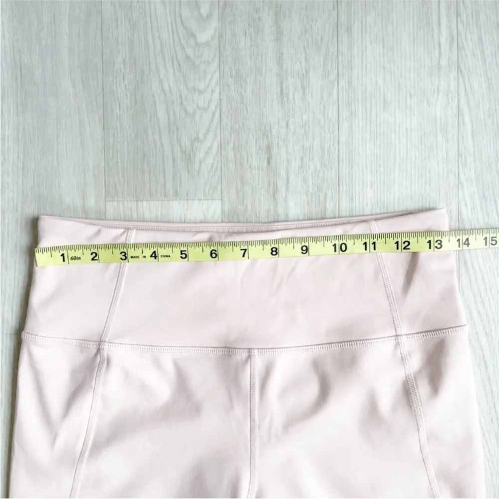 Athleta Eclipse 7/8 Tights Mesh Leggings Size Medium Pink Ballerina Gown - Image 7