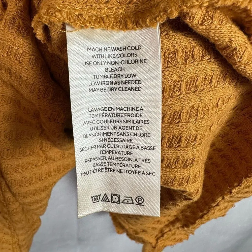 Free People Juicy Shirt Textured Surplice Back Cowl Neck Canyon Moon M NWT - Image 7