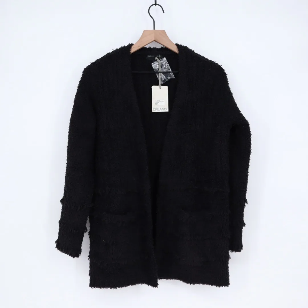 Barefoot Dreams CozyChic Boardwalk Cardigan Black XS Cozy Knit - Image 2