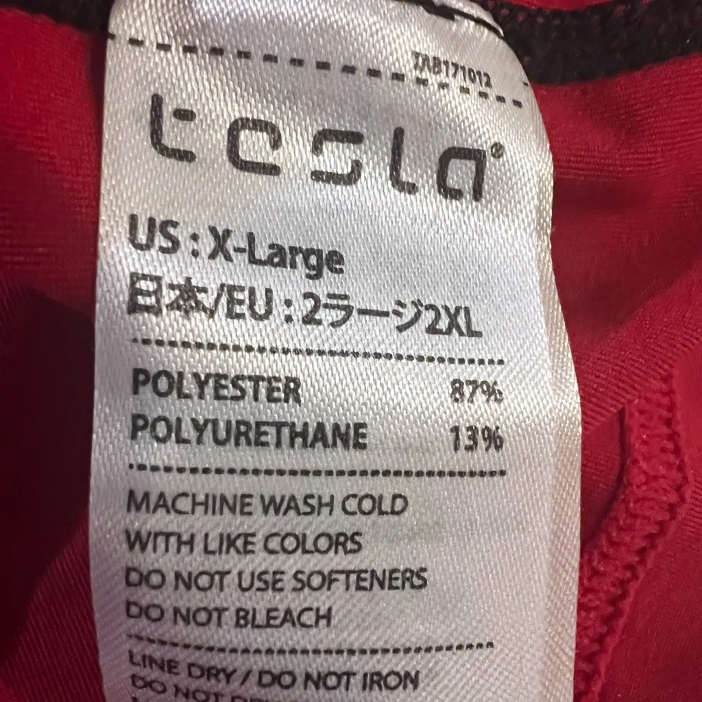 Tesla Motors Long Sleeve Red Athletic Compression Crew Neck Shirt Size XL New - Image 5