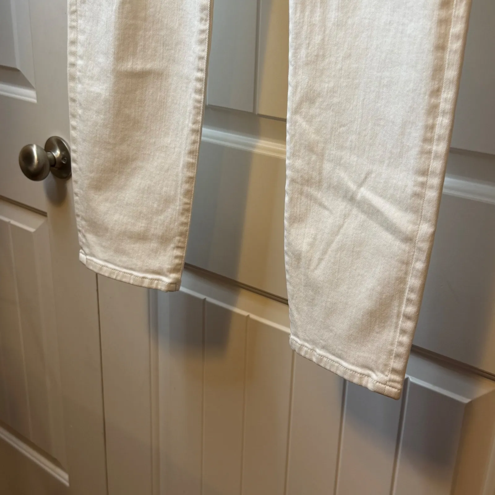 WARP+WEFT‎ JFK New York City Skinny Jeans Women's White Distressed Sz 32x29# - Image 7