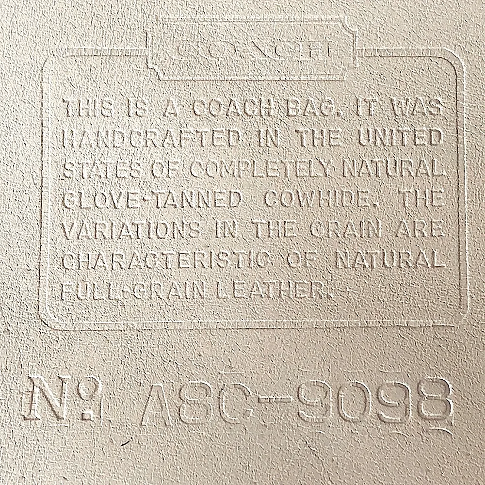 Vintage COACH TRIBECA Ivory Glove Tanned Slim Bleeker Bucket Shoulder Bag 9098 - Image 9