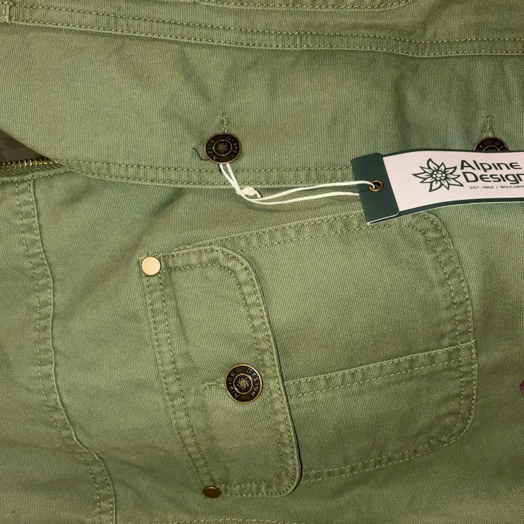 Alpine Design Women’s Quilted Chore Coat Olive Green Medium NWT - Image 6