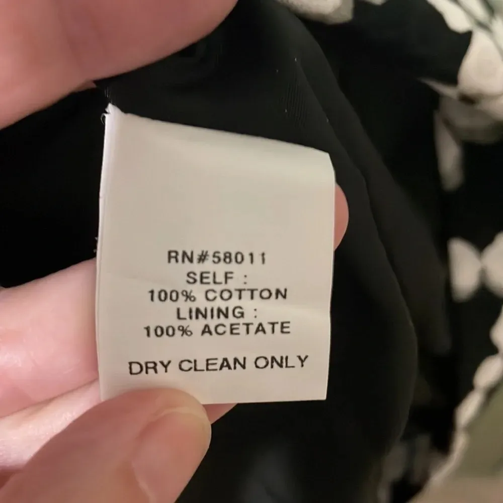 David‎ Meister Black White Geometric Pattern Sleeveless Sheath Dress Size 2 - Image 9