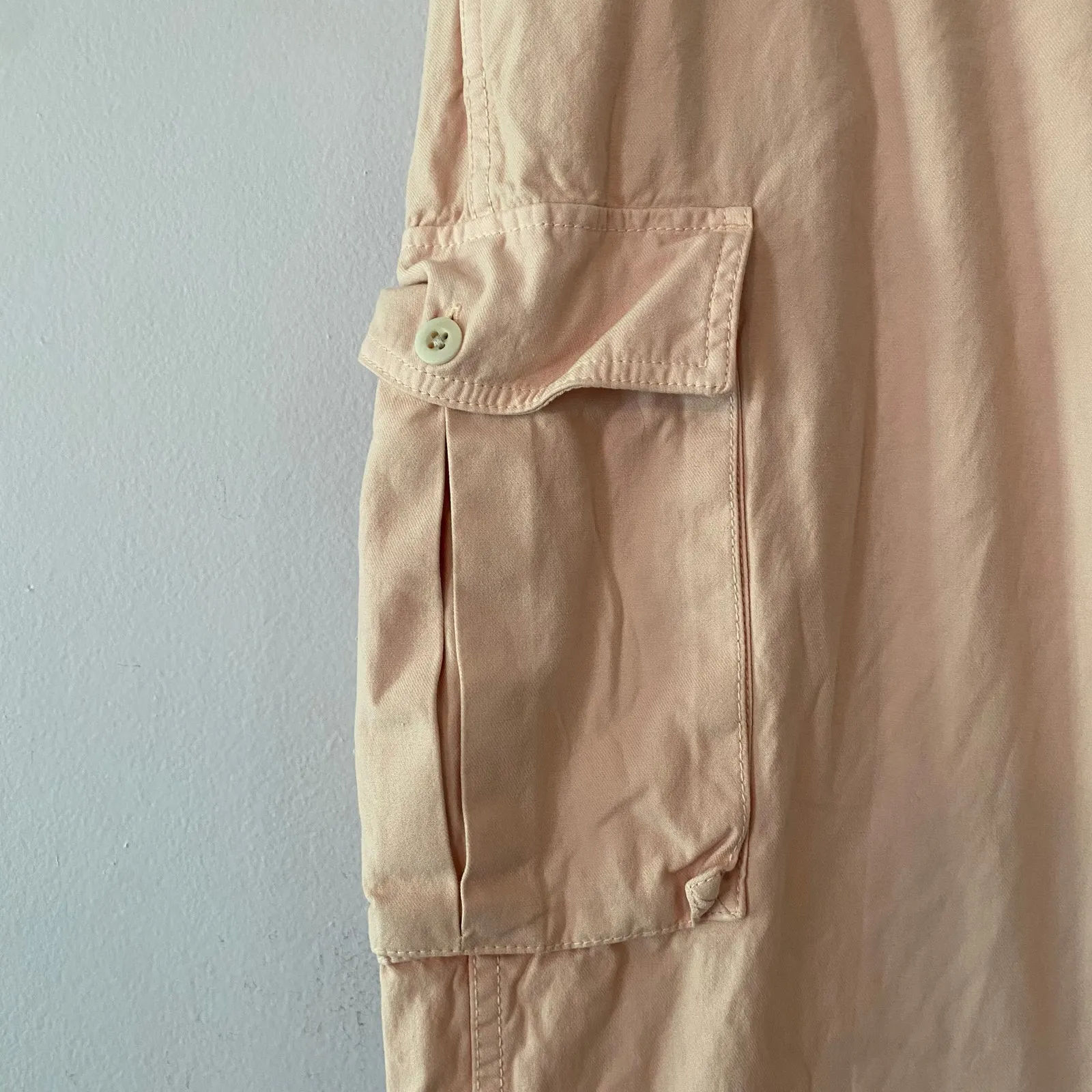 Madewell Pink Cargo Straight Leg Pants Baggy Boho Military Women's size 29 - Image 5