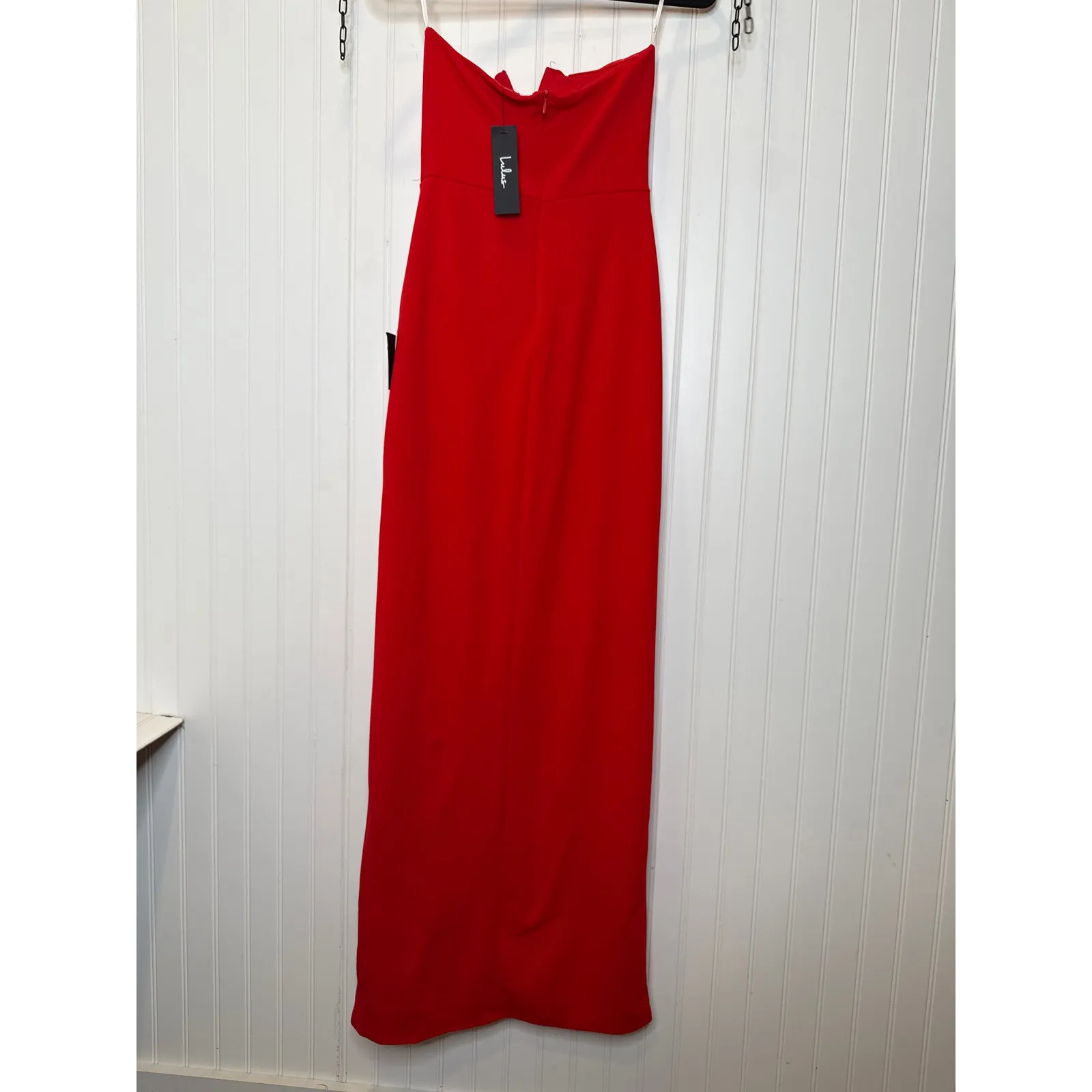 NWT Lulus Dedicated to Glamour Red Strapless Maxi Dress Gala Banquet Size S - Image 5