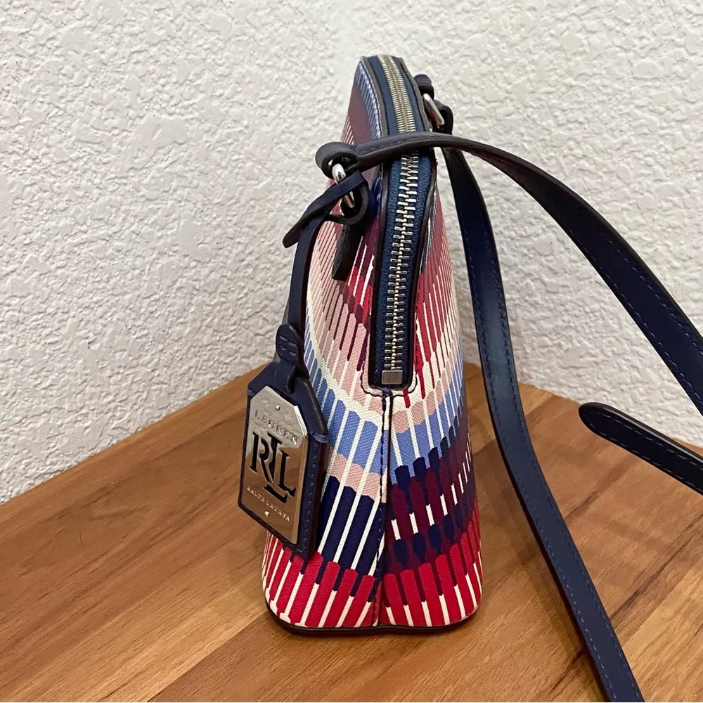 LRL LAUREN Ralph Lauren Lindley Alissa Multicolor Ikat Print Crossbody Bag - Image 3
