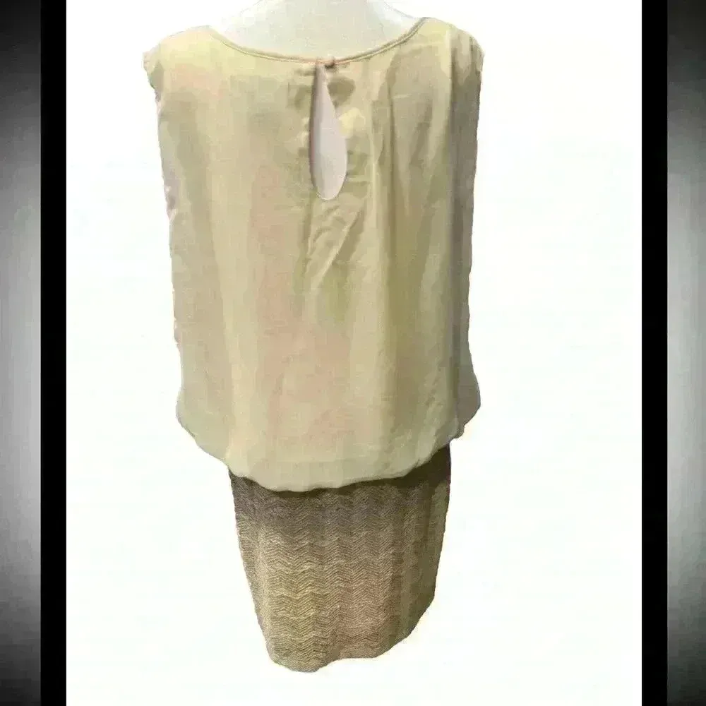 Scarlett Champagne Gold Cocktail Dress Glittery Sparkly - Image 3